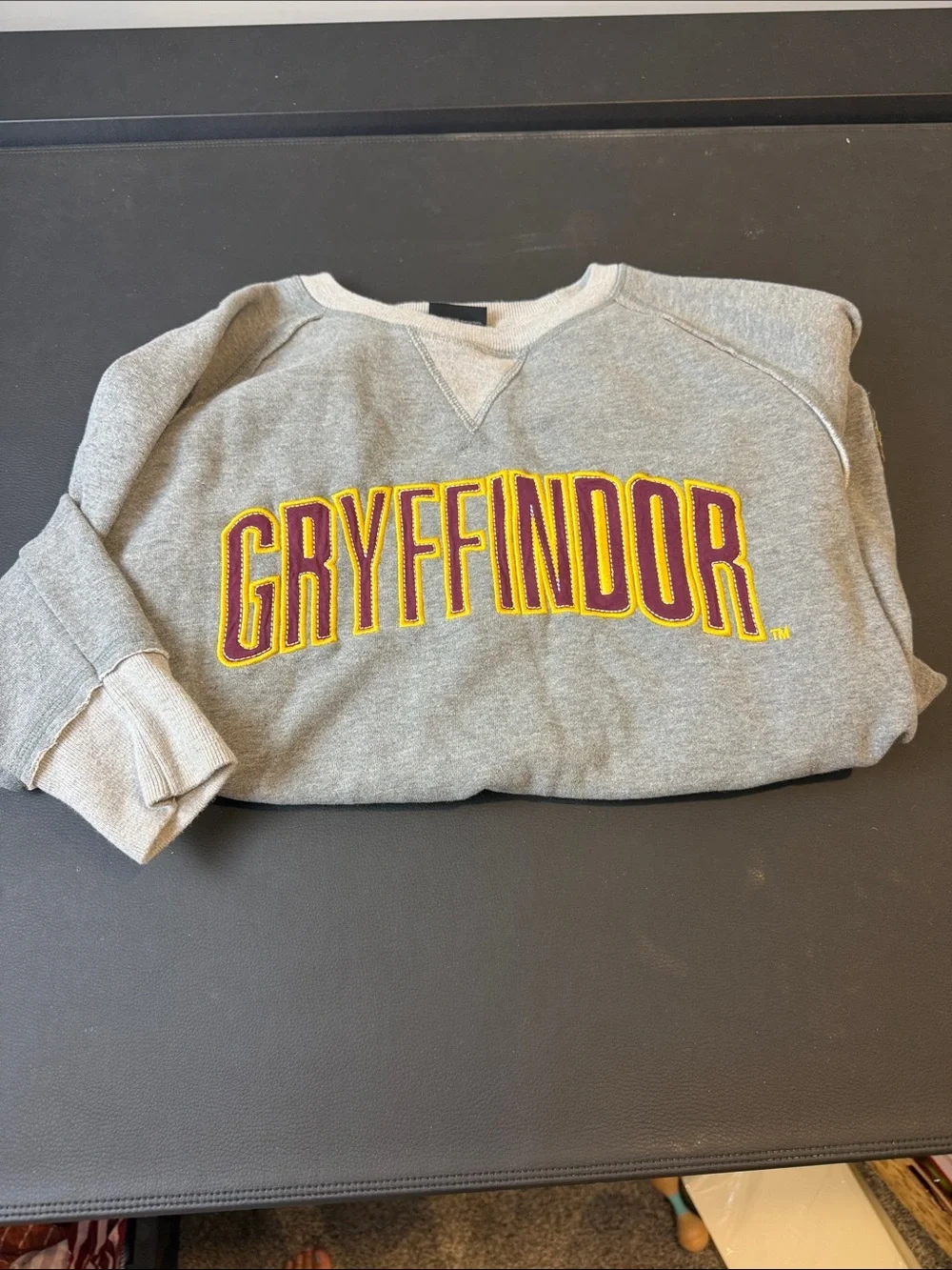 Gryffindor Crewneck Sweatshirt - Gray with Red & Gold Lettering